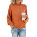 Maglione a collo alto pullover con filo spesso lavorato a maglia autunno e inverno per donna_voghion.com