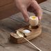 New Acacia Wood Tray Eggshell Egg Puncher Cup Holder Rack_voghion.com