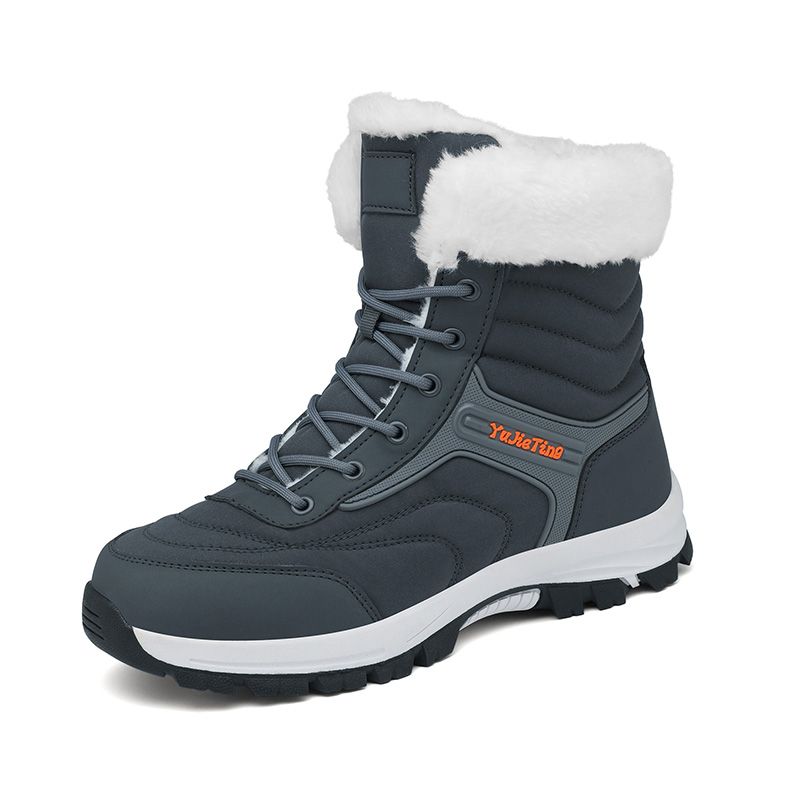 Stivali da neve invernali da uomo, caldi e morbidi, con lacci, antiscivolo, scarpe da trekking alte da donna, casual, morbide e traspiranti, scarpe casual da esterno da donna_voghion.com