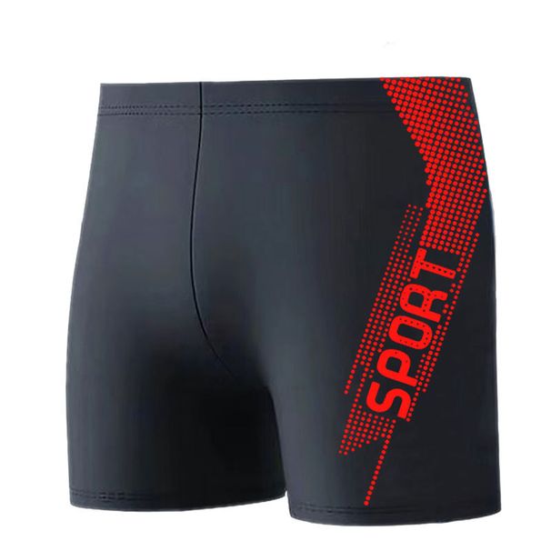 New style flat angle adult swimming trunks with enlarged and fat added men's quick drying swimming trunks_voghion.com