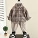 Boy's Autumn Suit Spring And Autumn Children's Baby Cool Cool Sweater Cardigan Three-piece Set_voghion.com