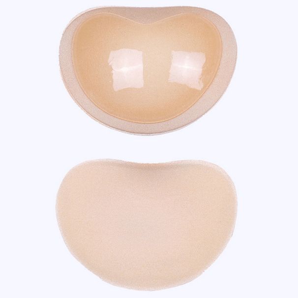 Self-Adhesive Patch Heart Shaped Silicone Invisible Triangular Thickened Sponge Chest Pad Insert Nipple Cover_voghion.com