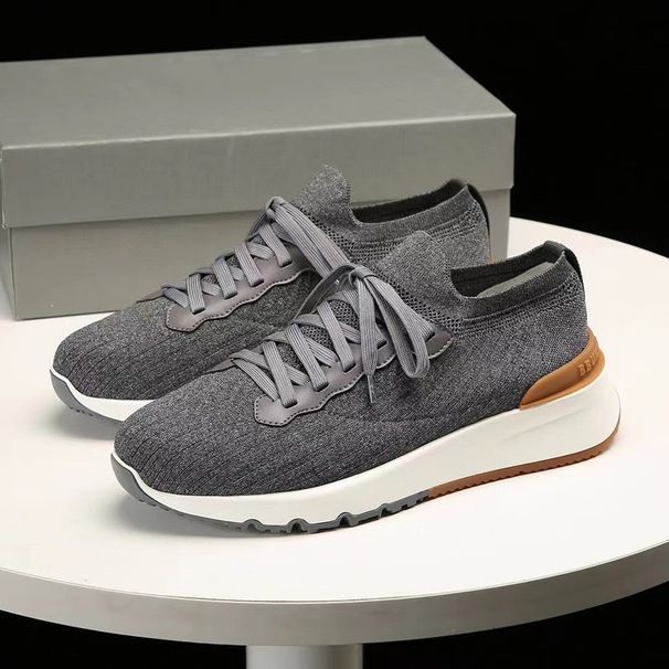 Chaussures de sport décontractées en maille cachemire pour hommes, nouvelle collection printemps-été, avec daim brillant respirant et tricoté_voghion.com