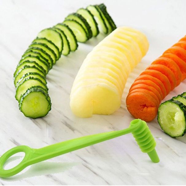 1 pz Affettatrice Cetriolo Lama Coltello Cucina Spirale Spirale Accessori Patate Carota Taglio_voghion.com