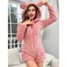 Thickened Plush One-piece Comfortable Pajamas For Women In Autumn And Winter_voghion.com