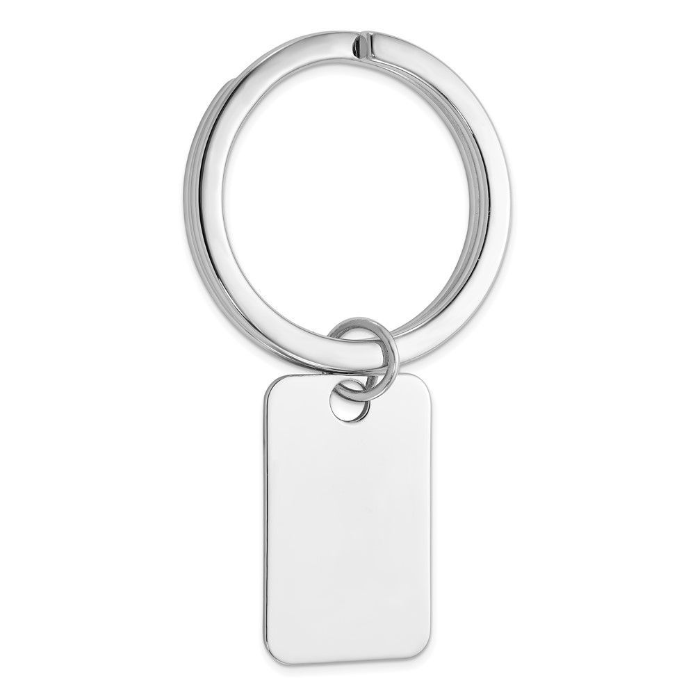 Sterling Silver Rhodium-plated Key Ring_voghion.com