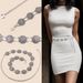 HOT 1pc of 15 Round Leaf Pattern Waist Chain for Women Decorative Thin Belt Matching Dress Sier Bohemia Style Iron Link_voghion.com