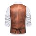 Chaleco de traje de espiga para hombre, de otoño e invierno, con empalme retro y botonadura sencilla._voghion.com