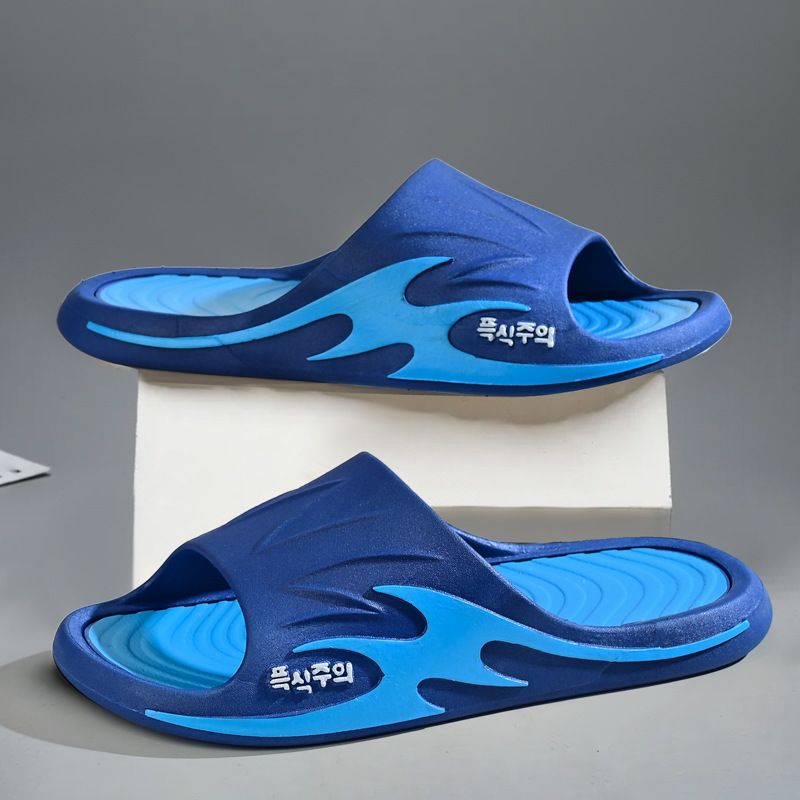 Men's two-tone slippers Comfortable soft rubber indoor and outdoor wear stylish new summer slippers_voghion.com