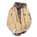 Unisex American Retro Plaid Jacket - Cleanfit Two-Piece Design, Couple Matching Workwear Coat In Khaki/Navy (M-2XL)_voghion.com