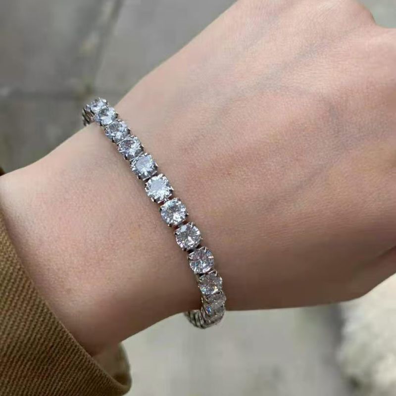 Neu Mode Vielseitig Einfache Für Moissanite Voller Diamanten Armband Elegante Frauen_voghion.com