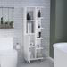 Mott 63' H Linen Bathroom Cabinet With Seven Open Shelves, One Drawer And Four Legs,White_voghion.com