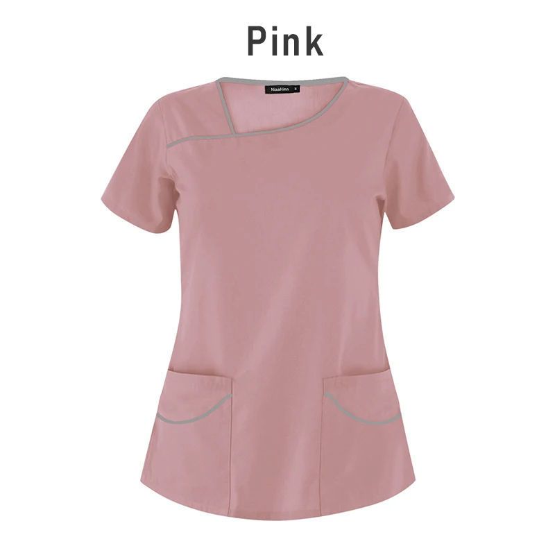 Costum de vară medical, stil subțire, confortabil, pentru doctor și asistentă medicală, înfrumusețare, spital, spălat haine, haine de spălare, haine de lucru, la modă_voghion.com