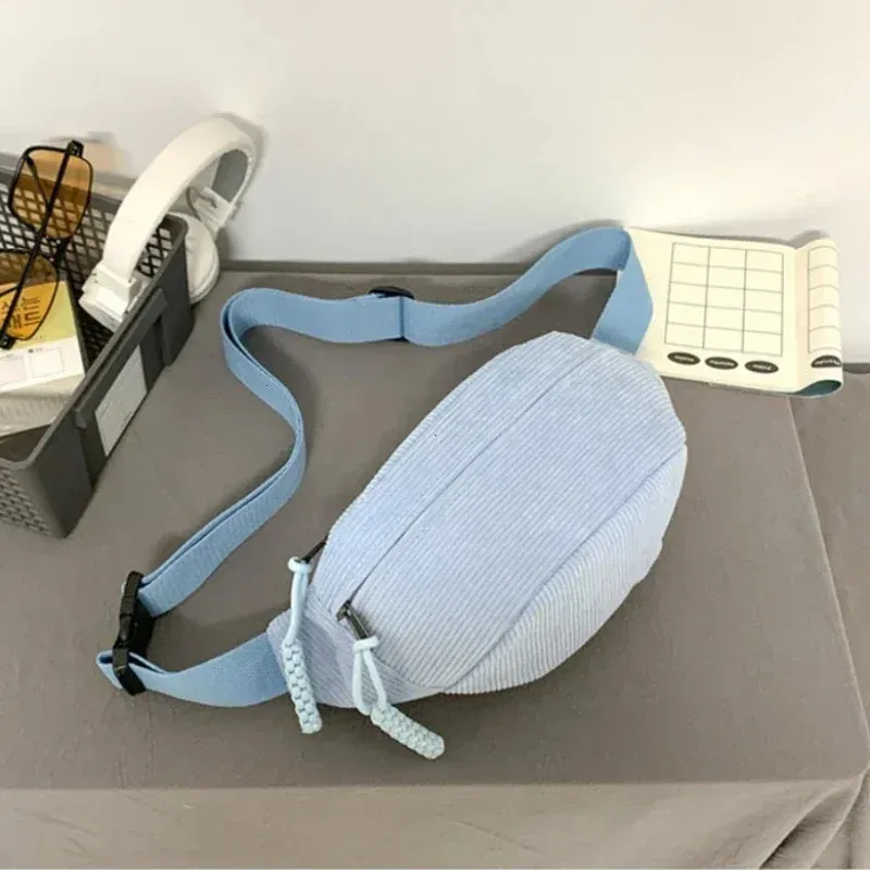 Damen-Hüfttasche, große Kapazität, Cord-Fanny-Tasche im Street-Style, Brusttasche, modische Schulter-Umhängetaschen, lässiger Gürtel 250806_voghion.com