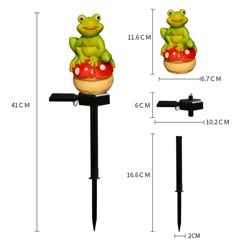 Lampe de sol LED solaire en forme de grenouille transfrontalière, luminaire décoratif d'extérieur, idéal pour un jardin, une pelouse, une cour ou une décoration de paysage_voghion.com