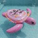 Inflatable Pink Turtle Ride-On Float With Handles - Kids & Adults Water Toy For Pool, Lake & Beach_voghion.com