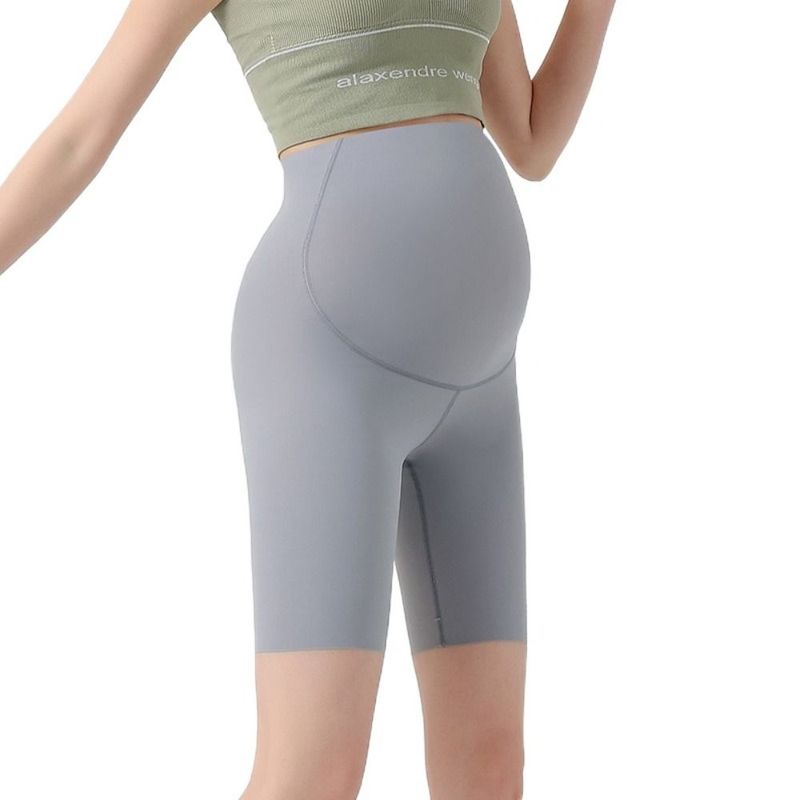 Pantalones de tiburón para mujer embarazada, ropa de seguridad para medio cuerpo, cintura alta, sin costuras, Ulster fino, adecuado para yoga, Primavera/Verano_voghion.com