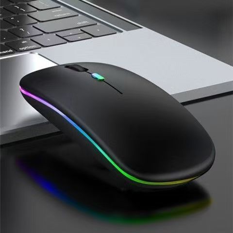 Wiederaufladbare Dual-Mode-Bluetooth-Maus, kabellos, mechanisch, für E-Sport, Gaming, Büro, hochwertig, rosa, süß für Mädchen_voghion.com