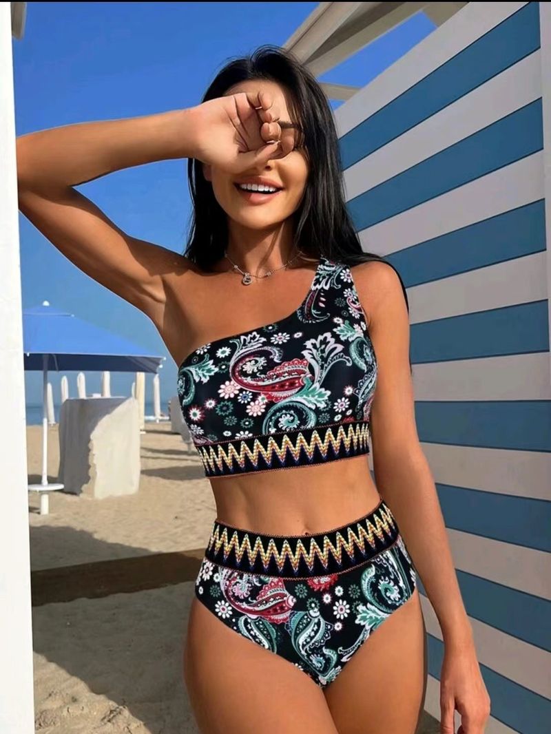 Fabricant de maillot de bain pour femme bikini fendu taille haute imprimé sexy pour femmes en gros_voghion.com
