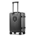 Premium Aluminum Frame Carry-On Luggage With Front Opening, USB Charging Port, Shock Absorption & TSA Lock - Lightweight & Durable ABS+PC Suitcase_voghion.com