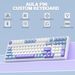 AULA F99 Wireless Gaming Keyboard, 3 Modes, 2.4 GHz/Type-C/BT5.0 Mechanical Keyboard With Five-Layer Padding Structure, RGB, 8000 MAh, QWERTY, Hot-swa_voghion.com