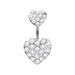 Piercing sexy a forma di cuore con diamanti, alla moda e a forma di cuore, in acciaio inossidabile, di alta qualità, transfrontaliero_voghion.com