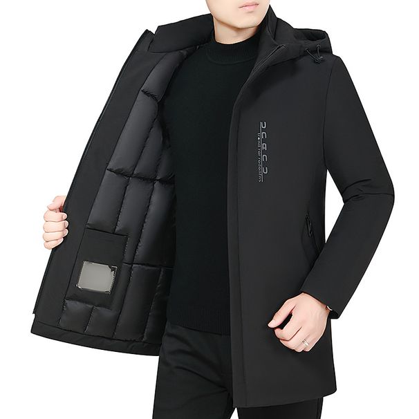 Winter New Youth Jacket Men's Mid-Length Thickened Dad's Hooded Cotton Coat Men_voghion.com