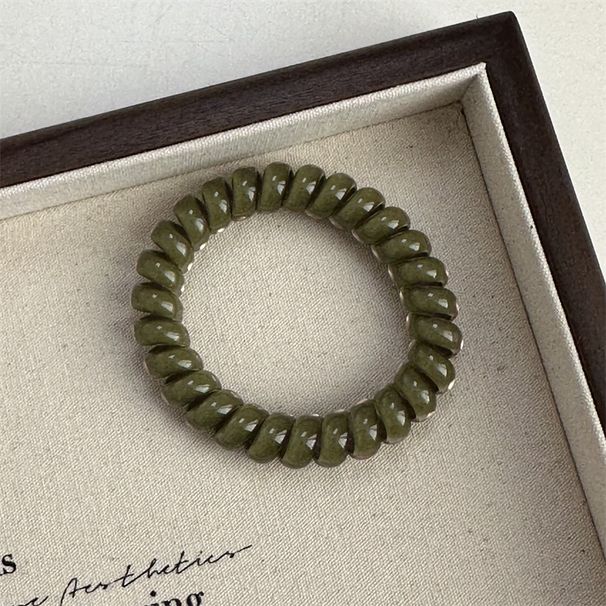 Vidro Brilhante Cor Simples Alta Elástica Básica Linha Telefônica Faixa de Cabelo Corda de Cabelo Nova Corda de Cabeça All-match Rabo de Cavalo Corda de Cabeça_voghion.com