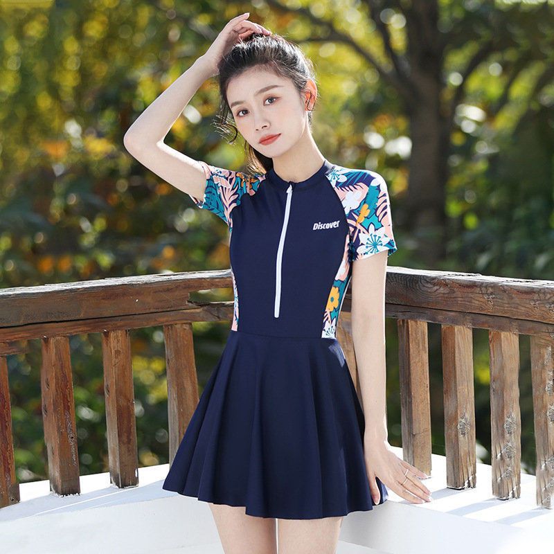 Swimwear Women's Summer Conservative Covering Belly One Piece Swimwear 2023 New Fashion Beach Large Slim Sexy Swimwear_voghion.com