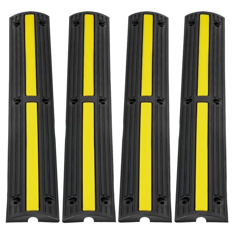 VEVOR 4 PCs 39'' Cable Protector Ramp 18000 Lbs Speed Bump Floor Cable Protector_voghion.com