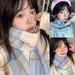 I mitation cashmere plaid caldo coppia studente versatile JK uniforme versione coreana Instagram ragazza sciarpa scialle invernale_voghion.com