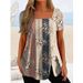 Women's ethnic style button-open short-sleeved blouse_voghion.com