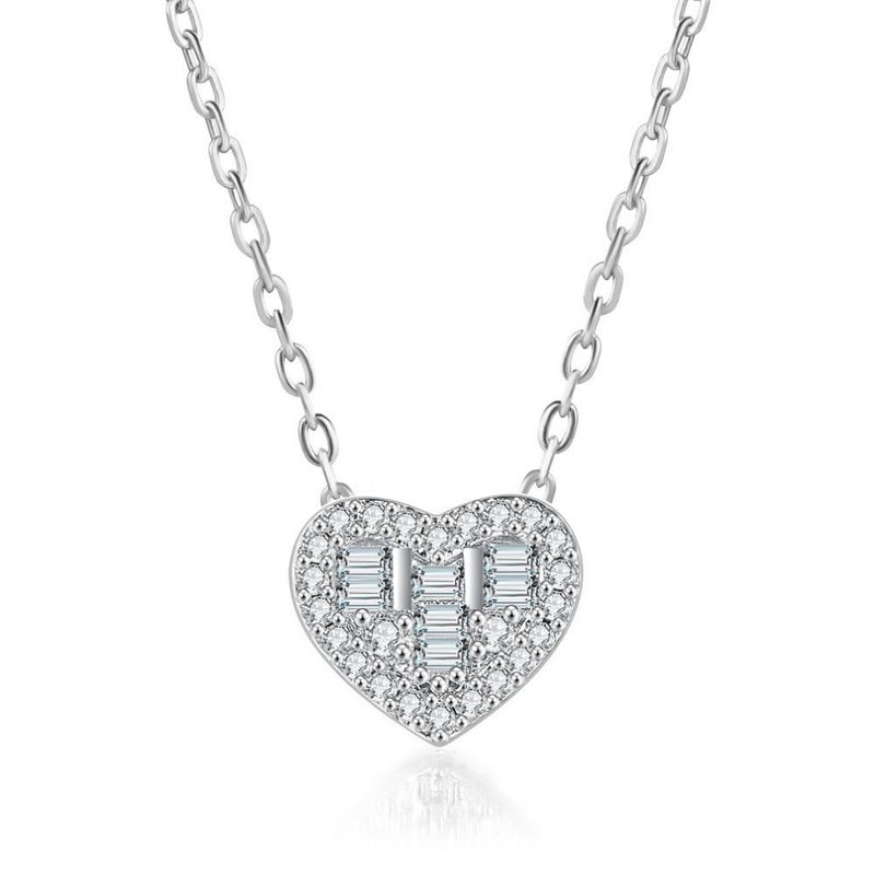 Set di gioielli da donna Collana con zircone a forma di cuore alla moda, orecchini con filo hip hop per donna, set di gioielli di fidanzamento placcati in oro e separati in colore_voghion.com