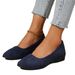 Large Casual Flat Bean Shoes Autumn, New Pointed Soft Sole Wearing On The Outside, Shallow Mouth Single Shoe For Women_voghion.com