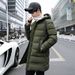Cappotto coreano in piumino di cotone con cappuccio da uomo caldo ispessito di media lunghezza invernale 2023_voghion.com