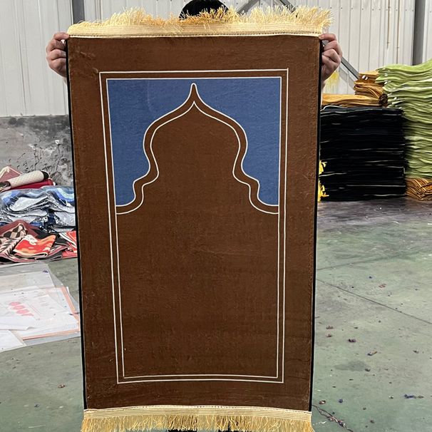 Kristall sammetstryckt bönefilt, bönematta för vuxna i sovrummet, matta för bönematta_voghion.com