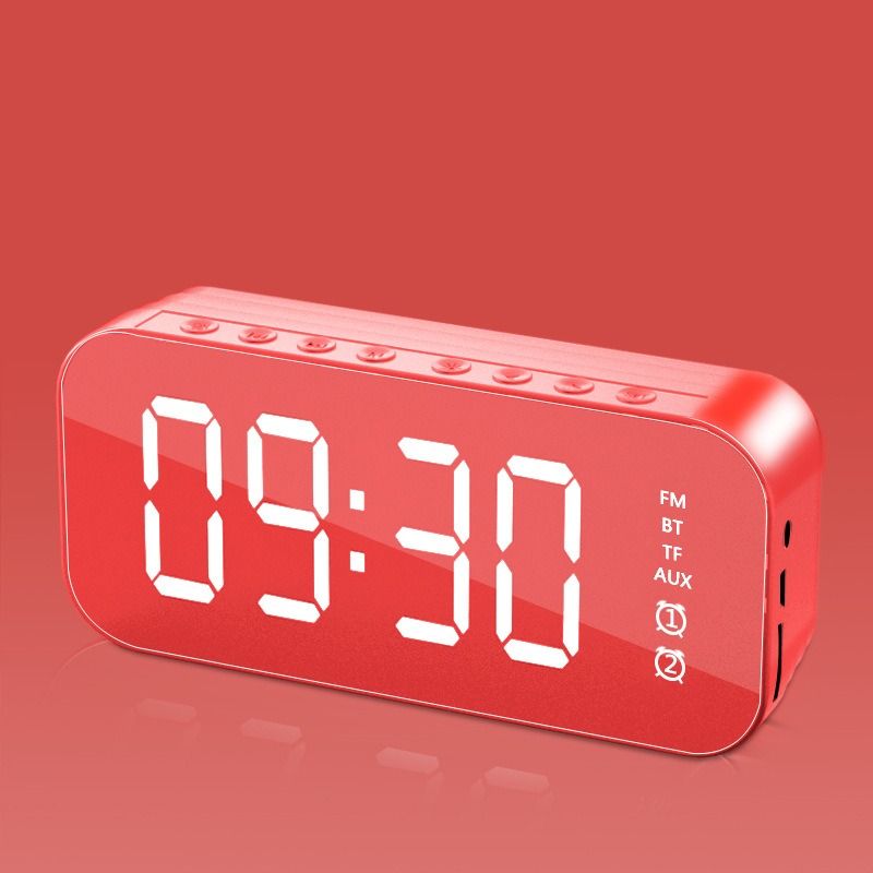Wireless bluetooth speaker new mini home mirror small speaker remote control alarm clock smart speaker_voghion.com