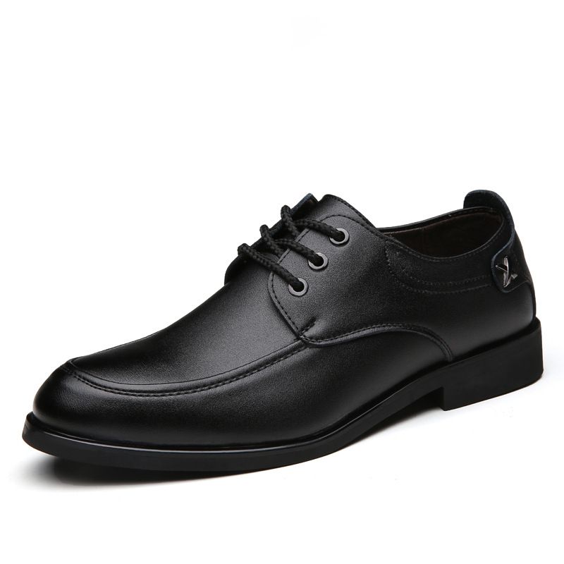 Unbeatable Quality British Business Casual Lace Up Professional Work Wedding Youth Fashion Pointed Small Leather Shoes, Men's Shoes_voghion.com