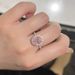 Bague en argent sterling S925 avec diamant rose en forme d'œuf de pigeon pour femme, pierre précieuse haut de gamme et légère, design original, index_voghion.com