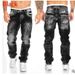 Herrenbekleidung 2024 Neue Jeans, lässige Top-Line-Hose, gerade geschnittene Herrenhose, Hip-Hop-Jeans_voghion.com