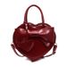 Women's Heart-Shaped Handbag 2025 Fall/Winter New Bow-Tie White Crossbody Bag Minimalist Shoulder Bag_voghion.com