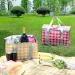Outdoor Large Capacity Waterproof Foldable Thermal Insulation Lunch Bag Portable Car Camping Picnic Basket_voghion.com