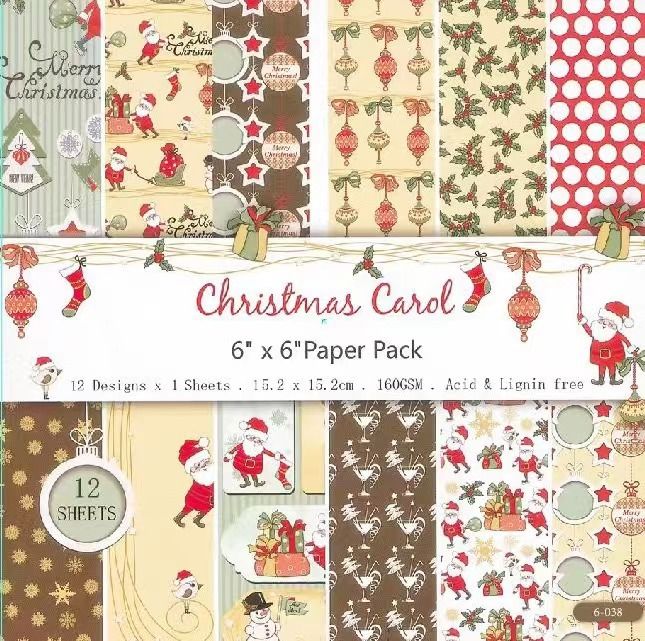 Papel de fondo para cuenta de mano de mayor venta transfronteriza, álbum de fotos de bricolaje de 6 pulgadas, papel de fondo de un solo lado, 12 figuras * 1/juego de tarjetas_voghion.com