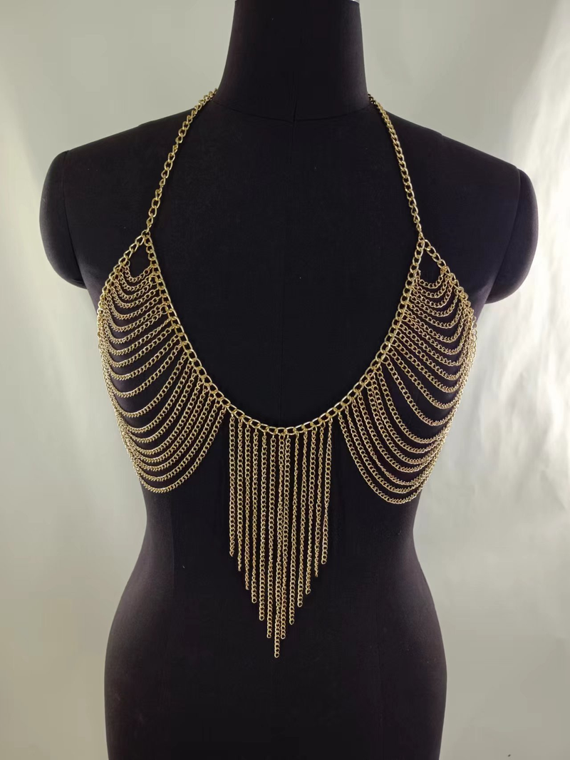 MW3248 European and American vest personality multi-layer metal chain tassel chain swing chain hanging neck top vest vest body chain_voghion.com