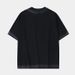 Small Niche Spray Dyed Vintage Design, Loose Fitting T-shirt, Trendy Men's Casual Matching Set, Black Top_voghion.com