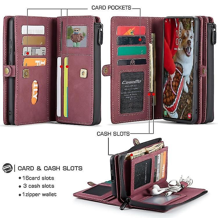 Voor Samsung Galaxy S22 5g Caseme 018 Afneembare multifunctionele leren telefoonhoes_voghion.com