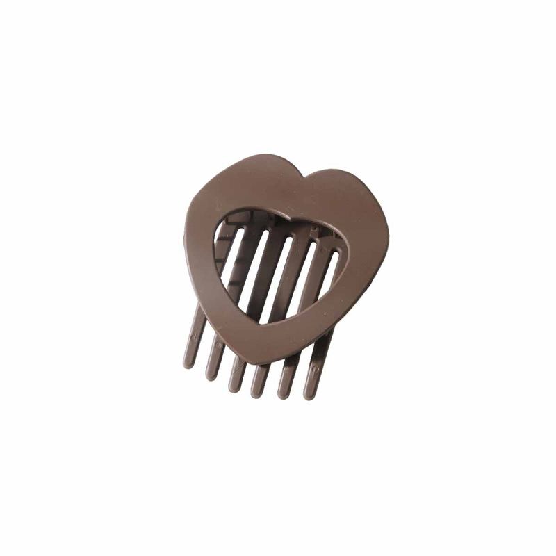 Strong-Grip Duckbill Hair Clip – Flat Heart Design For Buns & Updos, Simple PC Hair Accessory_voghion.com