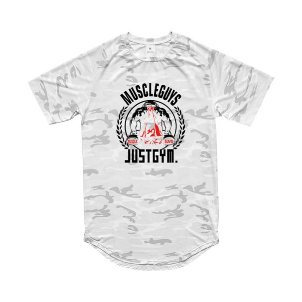 Summer Short Sleeve Camo T-sh Men's Muscle Youth Fitness Half Sleeve Sports Bottom Sh Round Neck Quick Drying_voghion.com