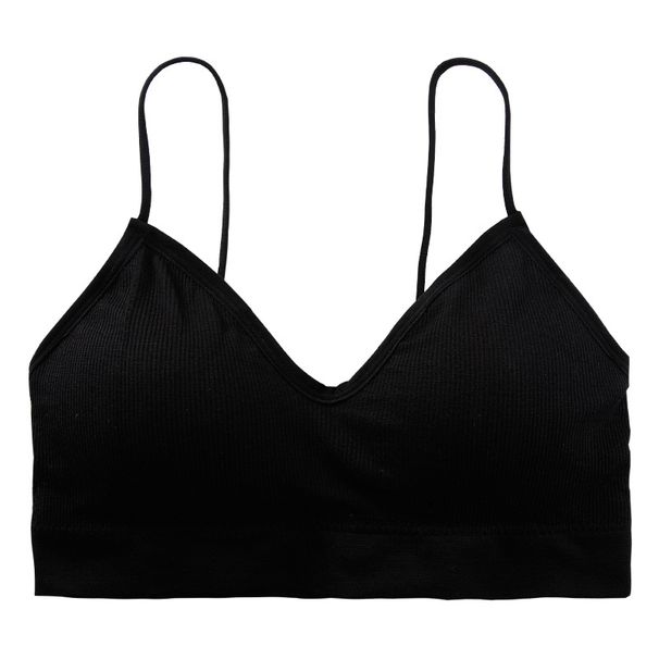 Women's Intimates Beautiful Back Wrap Top Without Steel Ring To Prevent Exposure Bottoming V Neck Ladies Camisole Bra_voghion.com