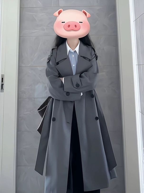 Gabardina para mujer, de longitud media, nueva moda primavera/otoño 2025, estilo británico informal de alta gama._voghion.com